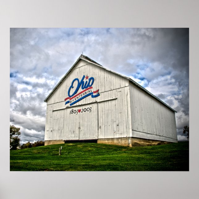 Poster Clermont County Ohio Bicentennial Barns (Frente)