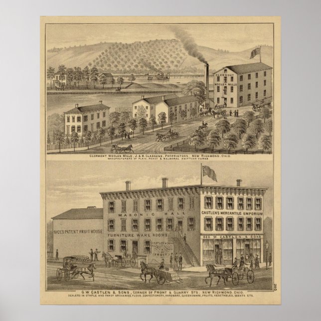 Póster Clermont Woolen Mills (Frente)