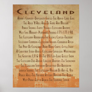 Poster Cleveland - é marcos e vizinhanças