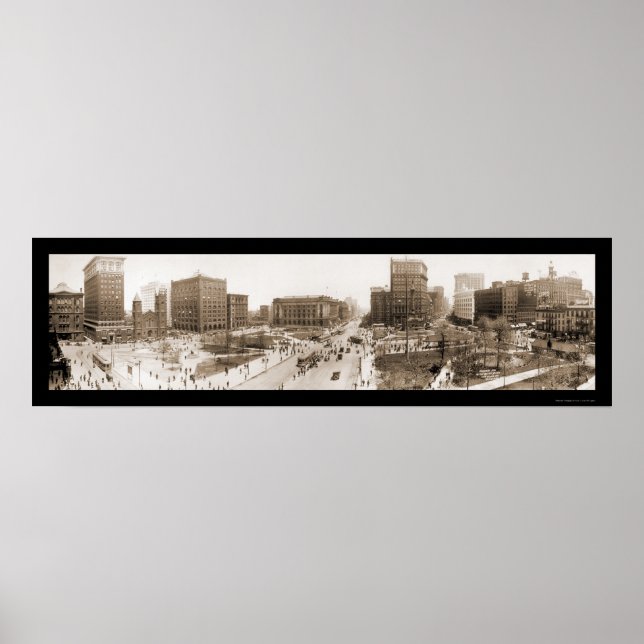 Póster Cleveland, Foto Quadrada OH 1912 (Frente)