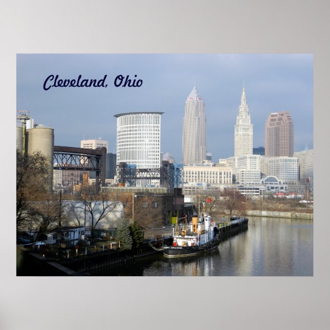 Poster Cleveland, OH (River View) (Frente)