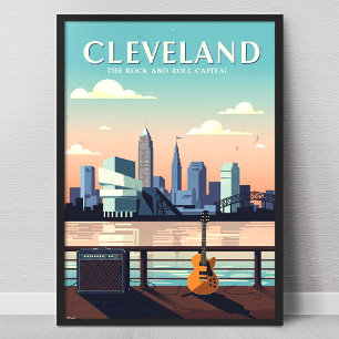 Poster Cleveland Ohio Antigo