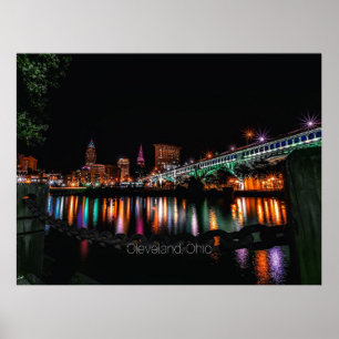 Poster Cleveland Ohio Cityscape