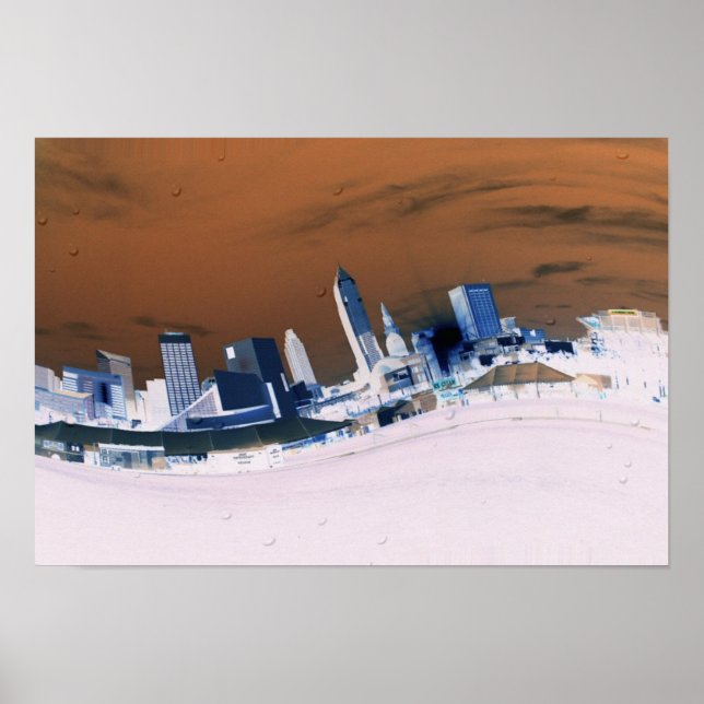 Póster Cleveland Skyline (Frente)