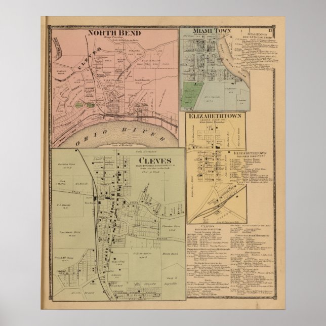 Poster Cleves, North Bend, Ohio (Frente)