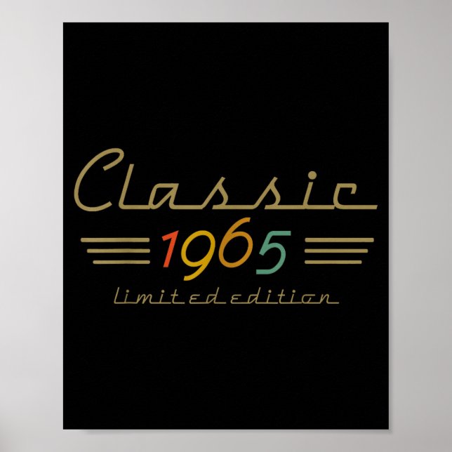 Poster Clic 1965 Limited Edition 60 Year Old 60th Birthda (Frente)