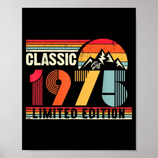 Poster Clic 1975 Limited Edition 50 Year Old 50th Birthda (Frente)