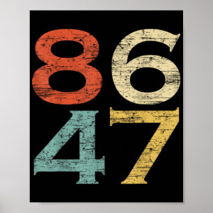 Poster Clic Estilo Vintage 86 47 Anti Trump