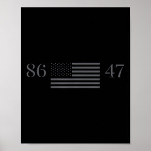 Poster Clic Estilo Vintage Anos 80 86 47 Trump 8647 