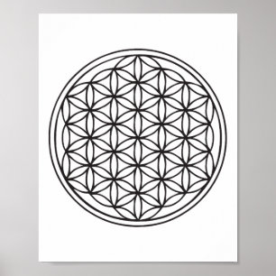 Poster Clic Flor Da Vida Geometria Sagrada Ioga Nova Era