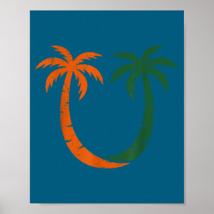 Poster Clic Vintage Anos 90 Palmeiras de Miami Um