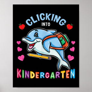 Poster Clicando no Dolphin do Jardim de Infância de Volta