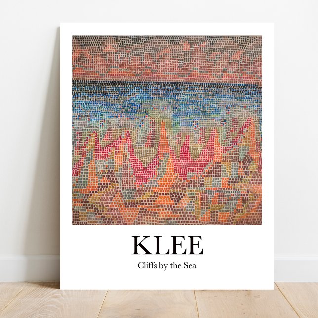 Poster Cliff by Sea by Paul Klee (Klee's masterpiece "Cliffs by the Sea" on YOUR wall! Museum-quality poster)