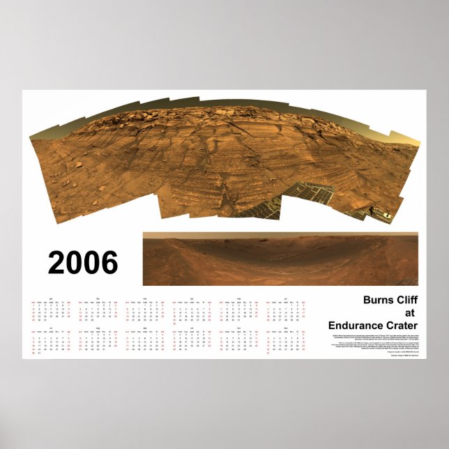 Póster Cliff de queimaduras na cratera de resistência (Frente)