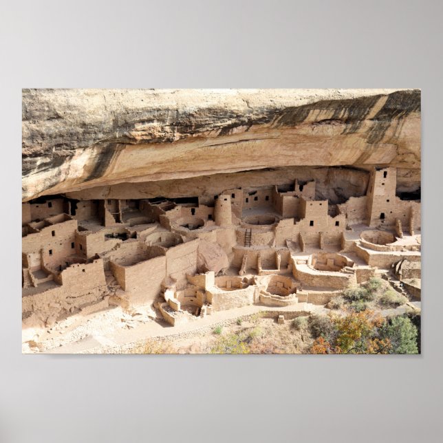 Poster Cliff Palace no Parque Nacional Mesa Verde, Colora (Frente)