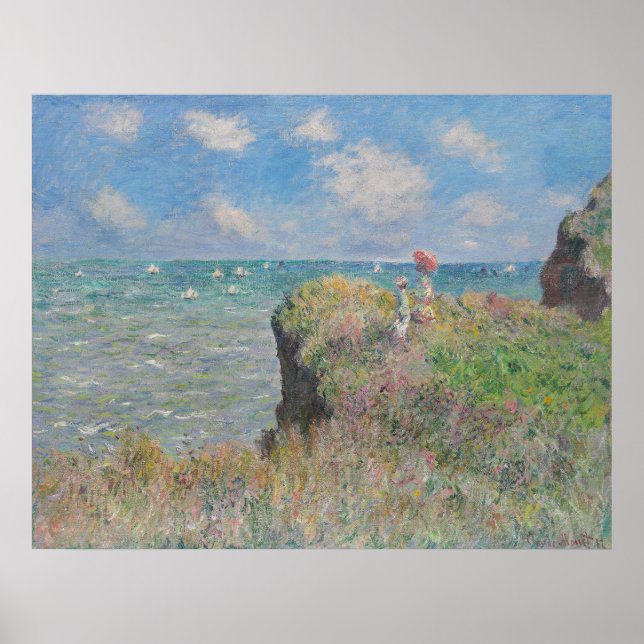 Poster Cliff Walk em Pourville Monet (Frente)