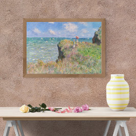 Poster Cliff Walk em Pourville por Claude Monet