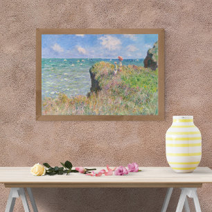 Poster Cliff Walk em Pourville por Claude Monet