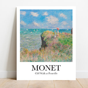 Poster Cliff Walk em Pourville por Claude Monet