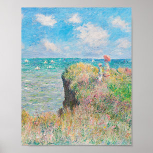 Poster Cliff Walk em Pourville por Claude Monet