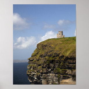 Póster Cliffs Cênicas de Moher e A'Brien's Tower.