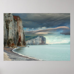 Poster Cliffs of Normandy Seascape