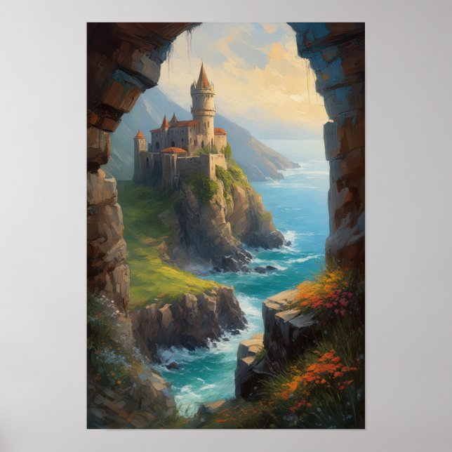 Poster Clifftop Chronicles, Ecos de um Castelo Medieval (Frente)