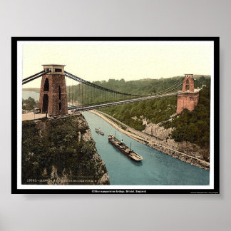Póster Clifton, ponte suspensa, Bristol, Inglaterra