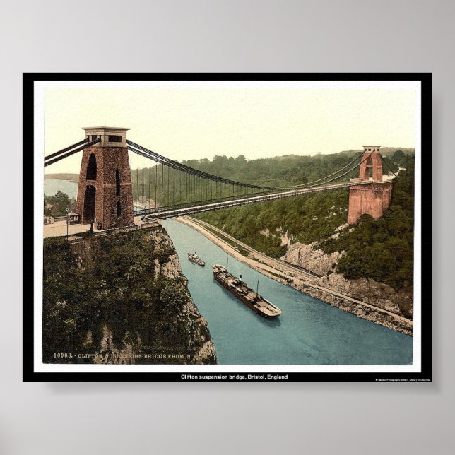 Póster Clifton, ponte suspensa, Bristol, Inglaterra (Frente)