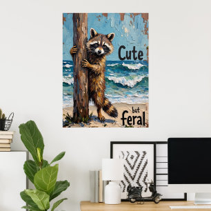 Poster Clima Costeiro: Raccoon pelo Mar