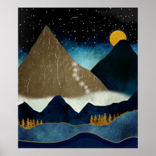 Poster Climas de montanha do ouro