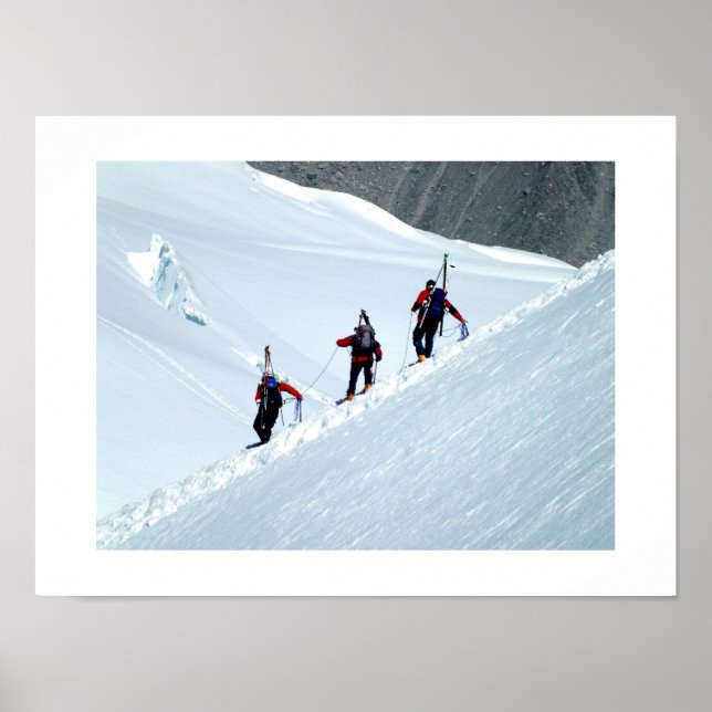 Póster Climbers, Mont Blanc, França (Frente)