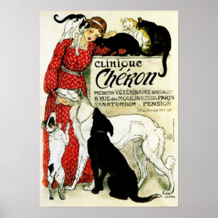 Poster Clínica de Pet CLINIQUE CHERON por Theophile Stein