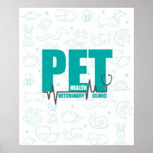 Clínica Veterinária Promocional Azul Moderno