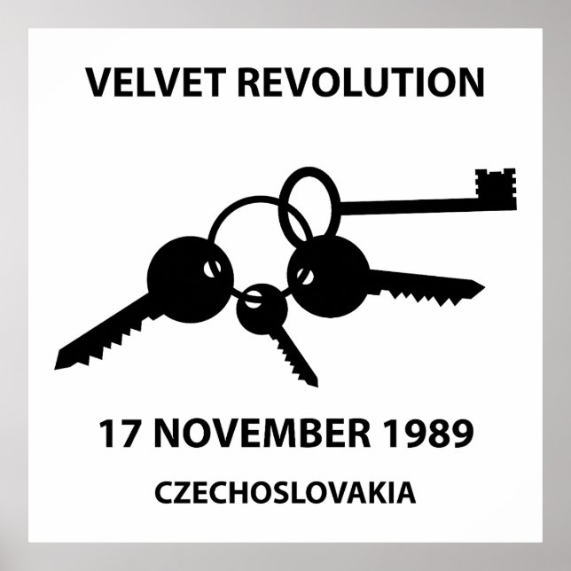 Poster Clinking keys - velvet revolution symbol (Frente)