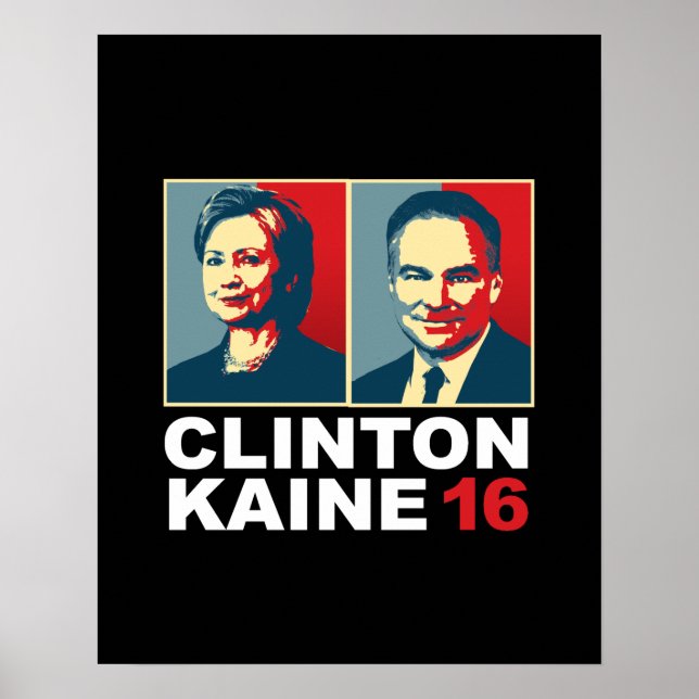 Póster Clinton Kaine 16 - Posterizado — (Frente)