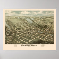 Clinton, Mapa Panorâmico do MÃE - 1876