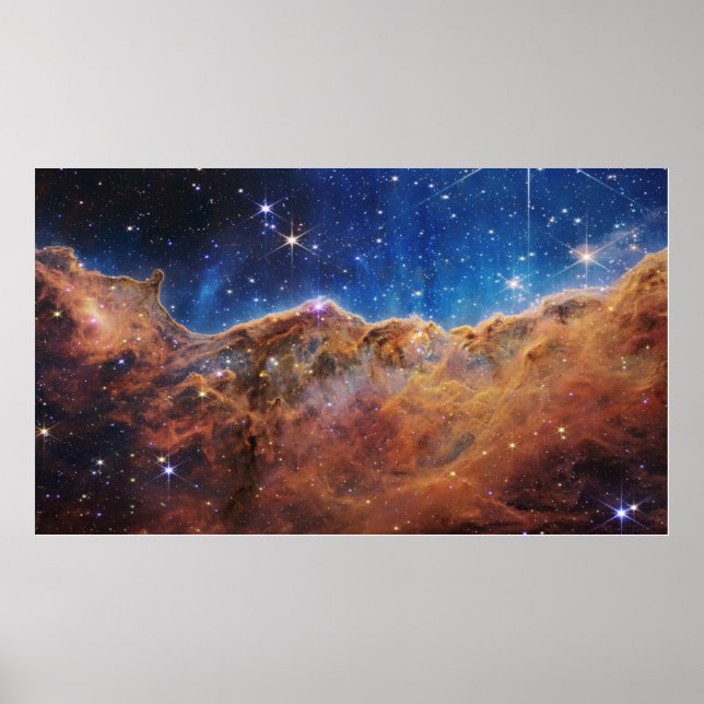 Poster "Clipes Cósmicos" na Nebulosa de Carina (Frente)