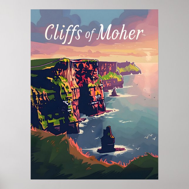Poster Clipes do pôr do sol da mãe (Frente)