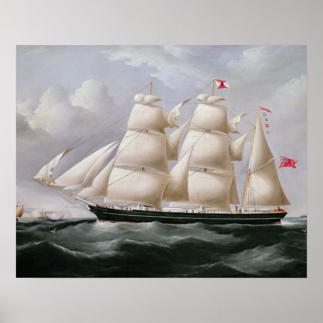 Poster Clipper Barque "Procymatia" fora de Dover (óleo em (Frente)