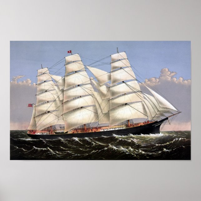 Poster Clipper Ship Three Brothers (Frente)