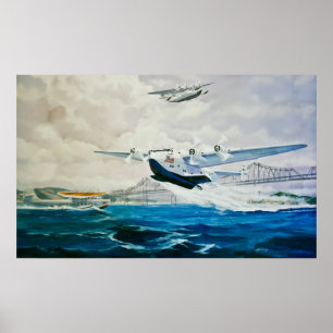 Poster Clippers Pan-americanos unem a orla do Pacífico