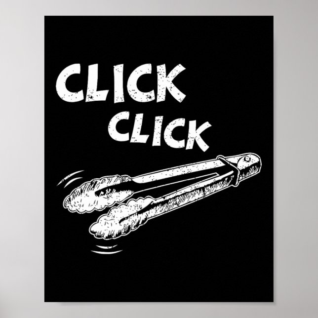 Poster Clique A Clique Pinças Churrasco Churrasqueando Pe (Frente)
