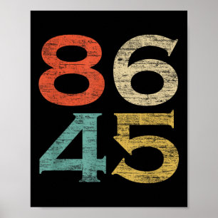 Poster Clique em Estilo de Vintage 86 45 Anti Trump