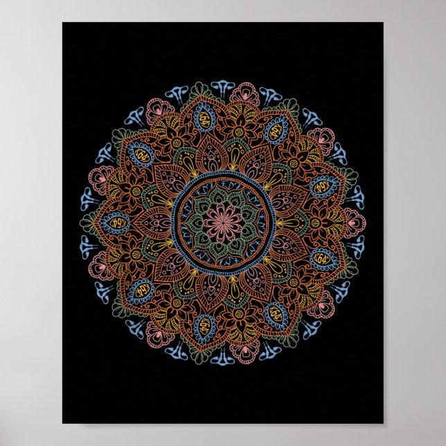 Poster Clique em Estilo Mandala 86 47 Sutil Anti Trump Re (Frente)