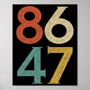 Poster Clique em Estilo Vintage 80s Estilo 86 47 Anti Tru