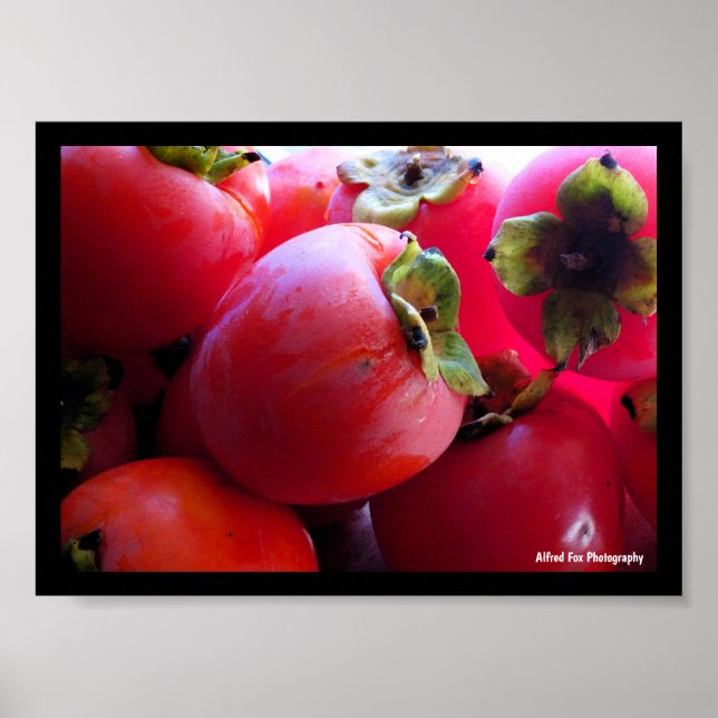 Poster Close up da fruta caqui (Frente)
