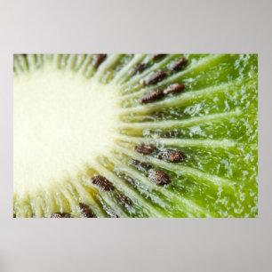 Poster Close up da fruta de quivi