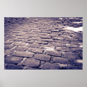 Poster Close Up De Rua Empedrada