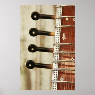 Poster Close Up do Sitar Indiano Kunti